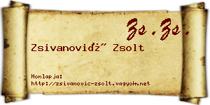 Zsivanović Zsolt névjegykártya