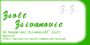 zsolt zsivanovic business card